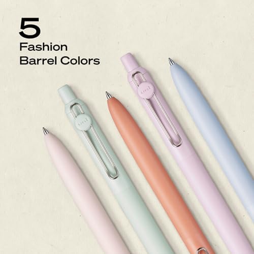 uniball™ Zento Gel Pens, Black Ink, 0.7mm Medium Point, 5 Count