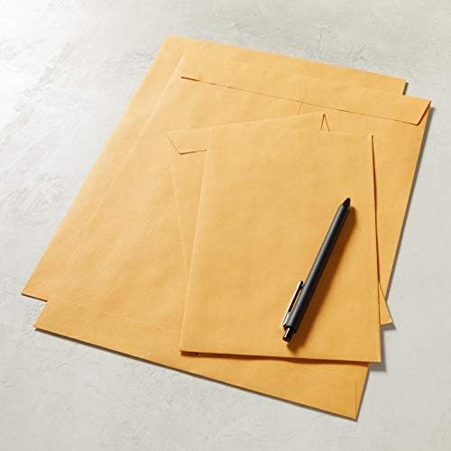 Amazon Basics Catalog Mailing Envelopes, Peel & Seal, 10x13 Inch and 6x9 Inch, Brown Kraft, 100-Pack