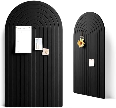 Large Arched Felt Bulletin Board 47.2''×25.5'', Black