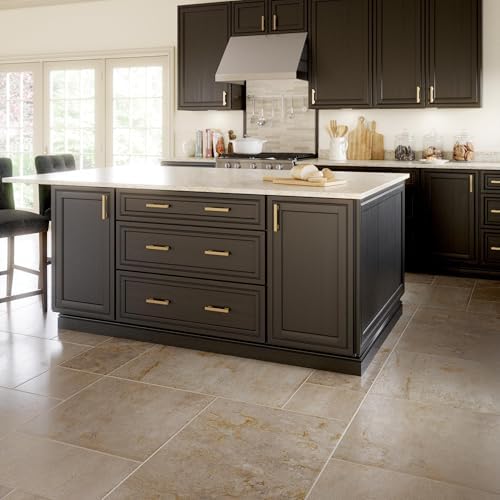 Franklin Brass 10 Pack Champagne Bronze Gold Cabinet Handles 3-3/4 inch (96mm) Kitchen Cabinet Handles and Drawer Pulls for Cupboards and Dressers | Tiered Foot