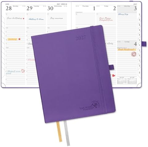 POPRUN 2027 Planner, Large-8.5" x 10.5", Weekly & Monthly Appointment Book