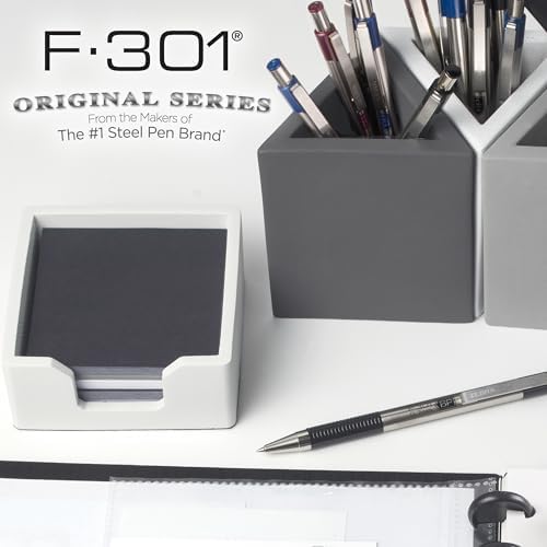 Zebra Pen STEEL F-301 Retractable Ballpoint Pen, Black Ink, 0.7mm, 2-Pack