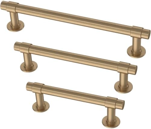Franklin Brass Bar (20-Pack) Cabinet Handles 5-1/16" Hole Center Pulls | Champagne Bronze Hardware Kitchen Door, Drawers, Dressers, Furniture P29618K-CZ-B2