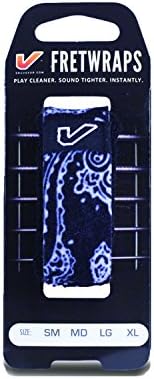 Gruv Gear Fret Wrap & Guitar Mute, Fretwrap for Acoustic, Electric & Bass | String Dampener Recording, Tapping & Practice Accessory (1 Pack, Medium Bandana Black, Fits 5 String Bass, 7 String Guitar)