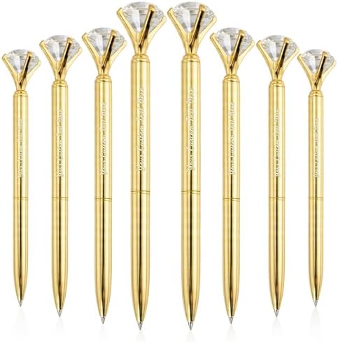 HISHER 20 Pack Custom Crystal Ballpoint Pens Smooth ABS Plastic Twist Pen