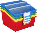 Really Good Stuff Picture Book Classroom Library Bins with Dividers