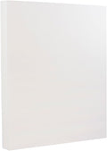 JAM PAPER Strathmore 80lb Cardstock - 8.5 x 11 Coverstock - 216 gsm - Bright White Linen - 30% recycled - 50 Sheets/Pack