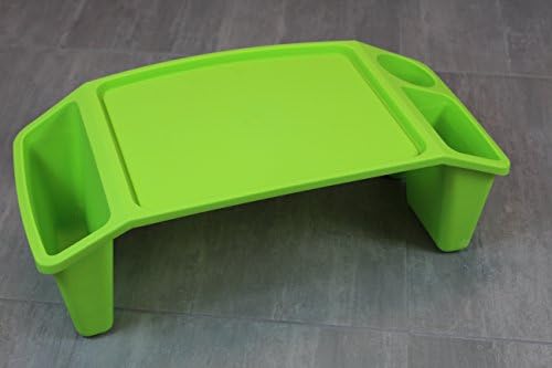 Basicwise Kids Lap Desk Tray, Portable Activity Table, Green