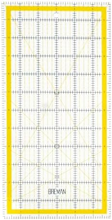 Breman Precision Quilting Rulers 6x12, Clear Rotary Sewing Ruler for Fabric