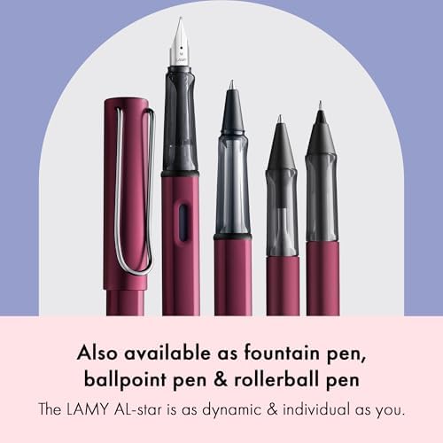 LAMY AL-star black purple - Mechanical Pencil with transparent, ergonomic grip & lightweight aluminum body - including LAMY M 41 fine line refill 0.5 mm & eraser tip