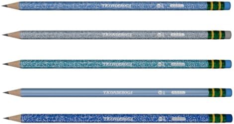 Ticonderoga Wood-Cased Pencils Pre-Sharpened, Arctic Blues, 18 Count | Ideal for writing, drawing, schoolwork, classrooms and office use