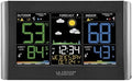 La Crosse Technology Weather Station with Customizable Alerts, Weather Forecast, Temperature, Dew Point, Humidity, Time, Heat Index, Large Display, Adjustable Brightness, Wireless, Black, C85845-INT