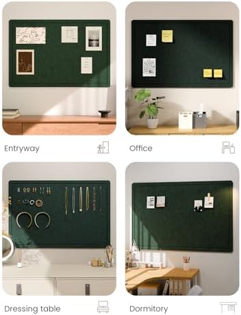 Fluxynara 35.4" x 23.6" Bulletin Board, Pine Green