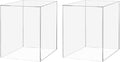 Marketing Holders 2 Pack 12" x 12" x 16" Clear Acrylic Display Box with One Open Side No Lid Versatile Tall Plastic Retail Product Riser Storage Bin or Wedding Floral Centerpiece Pedestal