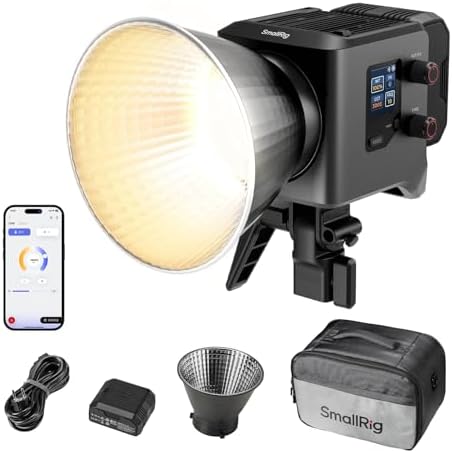SMALLRIG RC 220B Pro 220W COB Video Light, Bi-Color Video Light 2700K-6500K