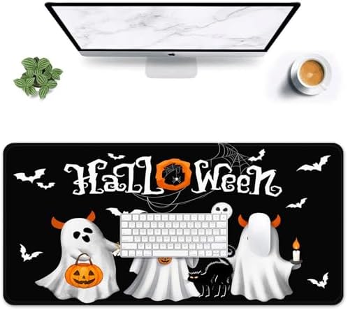 Britimes Large Mouse Pad, Mouse Pad, 31.5 x 15.7 Inch, Halloween Ghost