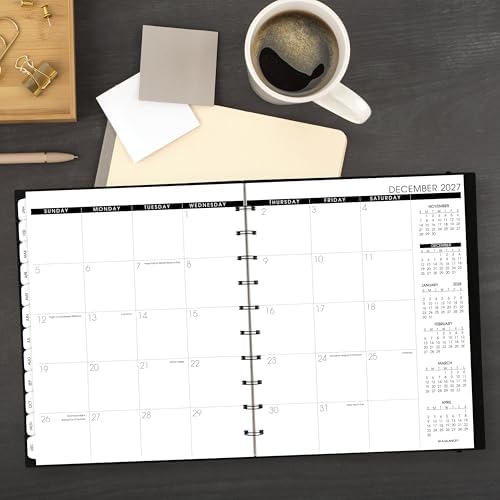AT-A-GLANCE 2027 Appointment Book Planner, Weekly & Monthly, 8.75" x 11", Quarter-Hourly, Move-A-Page, Black (70950E0527)