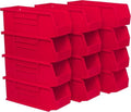 Akro-Mils 30224 AkroBins Plastic Storage Bins, 11"x 4"x 4", Red, 12-Pack