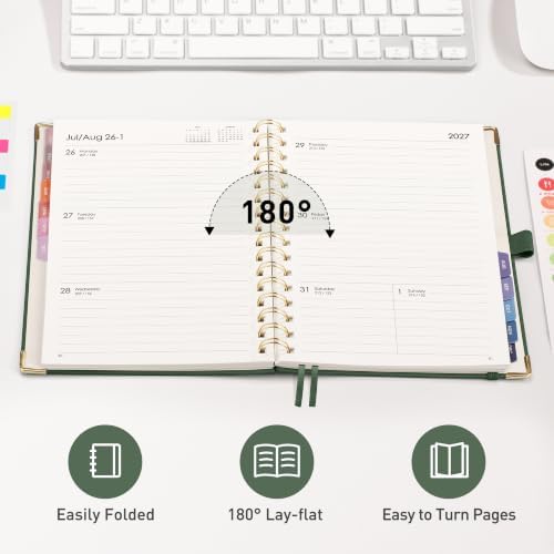 RETTACY 2027 Planner, Weekly and Monthly, A5 Size (5.7" x 8.3")