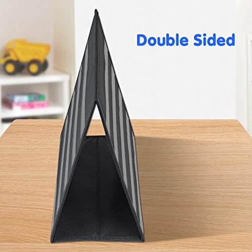 EAMAY Desktop Pocket Chart, Tabletop Teaching Classroom Pocket Charts Double-Side and self-Standing Pocket Chart for Kindergarten, Home Use or Classroom (Black) (Pack of 2)