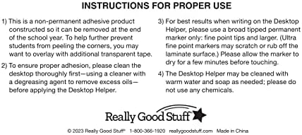 Really Good Stuff Cool & Calm Self-Adhesive Vinyl Desktop Helpers