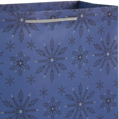 Hallmark Assorted Christmas Gift Bags Bulk - Snowflake, Tree, Snowman, Plaid (18 Gift Bags: 5 Small 5", 4 Medium 8", 4 Large 11", 3 XL 14", 2 Bottle Bags) for Holiday Parties, Hanukkah, Weddings