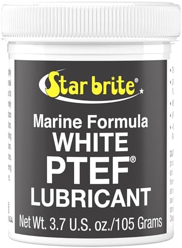 STAR BRITE Marine Grade White PTEF Lubricant - Ultimate Protection for Winches, Windlasses, Turn Buckles, Blocks, Pumps, Shafts, Zippers, Heads & More - 3.7 Oz (85504)