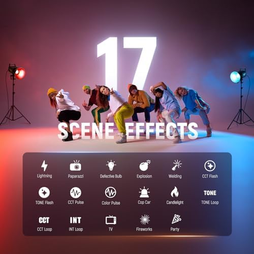 NEEWER FS150C 130W RGB LED Video Light with App/2.4G Control 17 Effects
