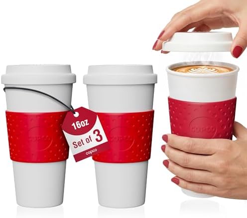 Copco Acadia Travel Mug, 16 Oz - Red, Set of 3