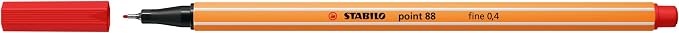 Fineliner - STABILO Point 88 Wallet of 10 Assorted Colours