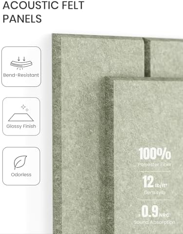 Fluxynara Felt Bulletin Board & Cork Board Alternative, Sage