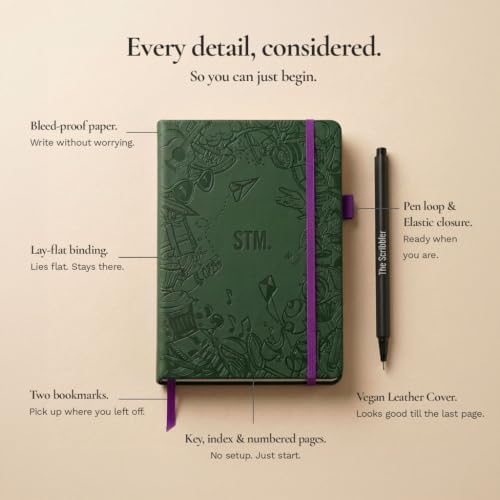 Bullet Dotted Journal Dot Grid Notebook | A5 Daily Journaling Notebooks for Personal Writing, Work, Women | 120gsm Thick Paper, Hard cover, Lay Flat Binding | 5x7 Journals Cuaderno Libretas de apuntes
