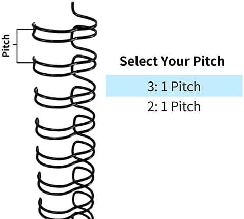 Rayson Wire Binding Spines, 5/8" 3:1 Pitch, 32-Loop Black, 50 Pack | Binds up to 140 sheets; choose 5/8" size for thick reports, manuals and project documents.