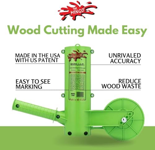 The Mingo Marker Firewood Measuring Tool - Chainsaw Firewood Marking Tool With Marking Wheel - Log Paint Marker -Firewood Measuring Tool For Chainsaw (Mingo Marker With 20" Wheel)