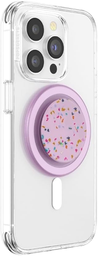 PopSockets Phone Grip for MagSafe, Magnetic Holder- Regrind Sugar Plum | Removable, For Kindle / Android / iPhone, With Magnet, Pink, Electronic Accessories, For iPad/Kindle/iPhone/Android