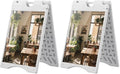 Vinsetto A Frame Sandwich Board Signs Outdoor Weighted Tank 22" x 28" White (Pack of 2)