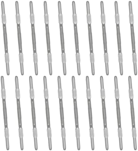 PATIKIL 20 Pcs Loose-Leaf Paper Binding Clamps, Black Plastic Paper Organizers Notebook Fasteners Reusable Prong Binder Clip for Home Office File Report Chart Documents