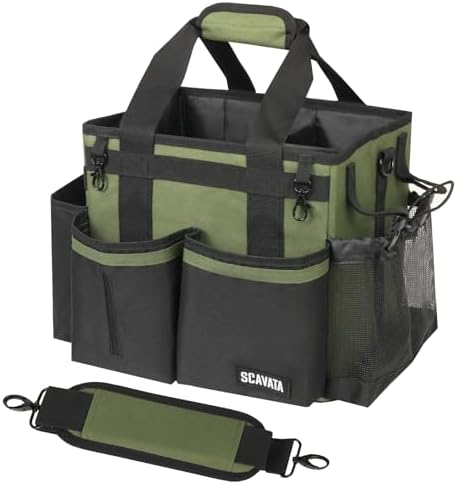SCAVATA Compact Wearable Cleaning Caddy with Handle & Shoulder Straps