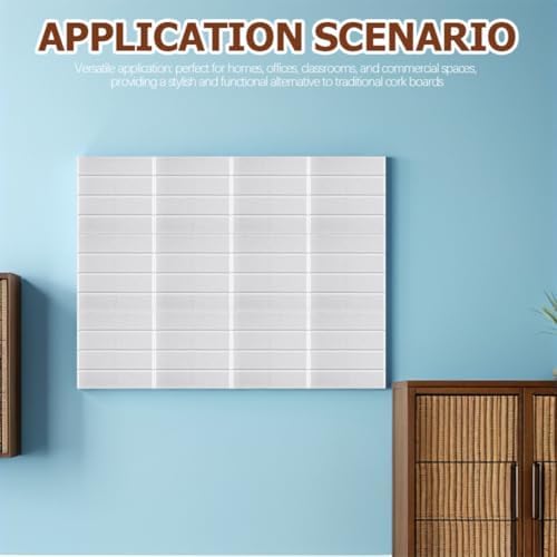 12pcs White Polyester Fiber Bulletin Boards with Soundproof and Self-Adhesive Features, Modern Aesthetic Pin Boards for Walls, for Commercial Spaces and Offices