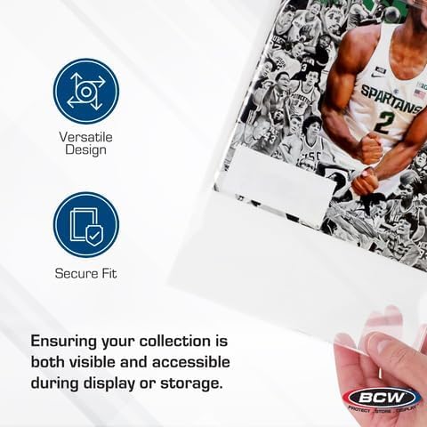 BCW Magazine Bags - 100 Count | Acid-Free, Crystal Clear Polypropylene Sleeves for Archival-Quality Storage of Collectible Magazines | Protect and Showcase Your Valuable Comic Book Collection