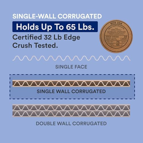 BOX USA 12 x 9 x 8 Corrugated Cardboard Boxes, Small 12"L x 9"W x 8"H, Pack of 25 | Shipping, Packaging, Moving, Storage Box for Home or Business, Strong Wholesale Bulk Boxes