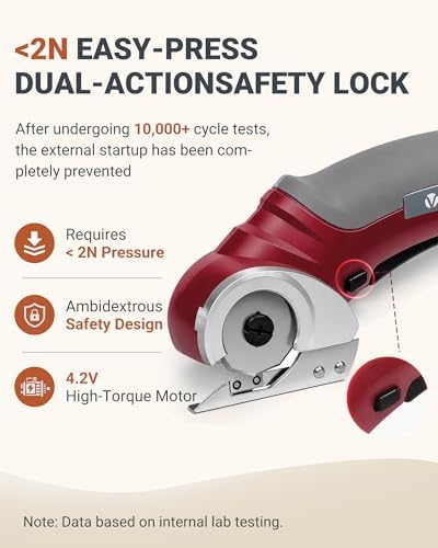 VLOXO Cardboard Cutter 4.2V Cordless Electric Scissors with Safety Lock