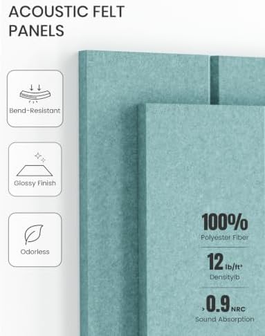 Fluxynara 48" x 36" Large Felt Bulletin Board, Aqua Blue