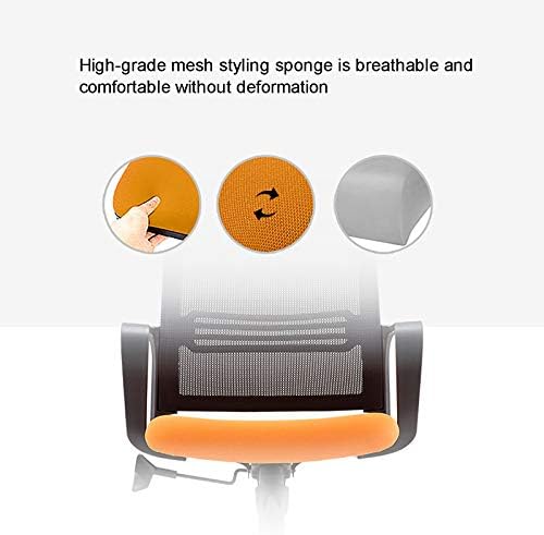 Home Office Chair with Mid-Back Rotating Waist Support Desk Task Computer Chair Ergonomic Comfortable Mesh Armchair (A)