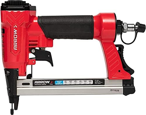 Arrow PT50 Oil-Free Pneumatic Staple Gun, Heavy-Duty Stapler, Red