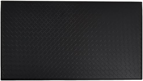 Amazon Basics Anti-Fatigue Standing Mat, Non-Slip, Cushioned Comfort Mat for Home, Office and Kitchen, 20" x 36" x 0.6", Black, 1-Pack