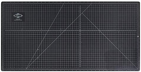 ALVIN GBM Self-Healing Cutting Mat 18 x 36 inch | Double-Sided Green/Black | 5-Layer Gridded Surface for Arts, Crafts and Sewing - Model GBM1836