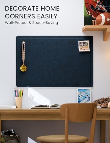 Fluxynara 35.4" x 23.6" Bulletin Board, Carbon Blue