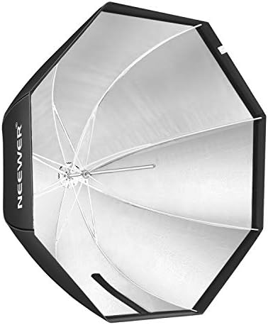 Neewer 47''/ 120cm Octagonal Softbox Umbrella with Carrying Bag for Portrait or Product Photography, Suitable for Canon Nikon Sony Speedlite, Studio Flash (Black)