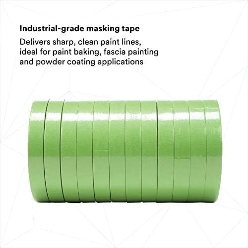 3M High Performance Green Masking Tape 401+, 18 mm x 55 m, 48 Rolls/Case